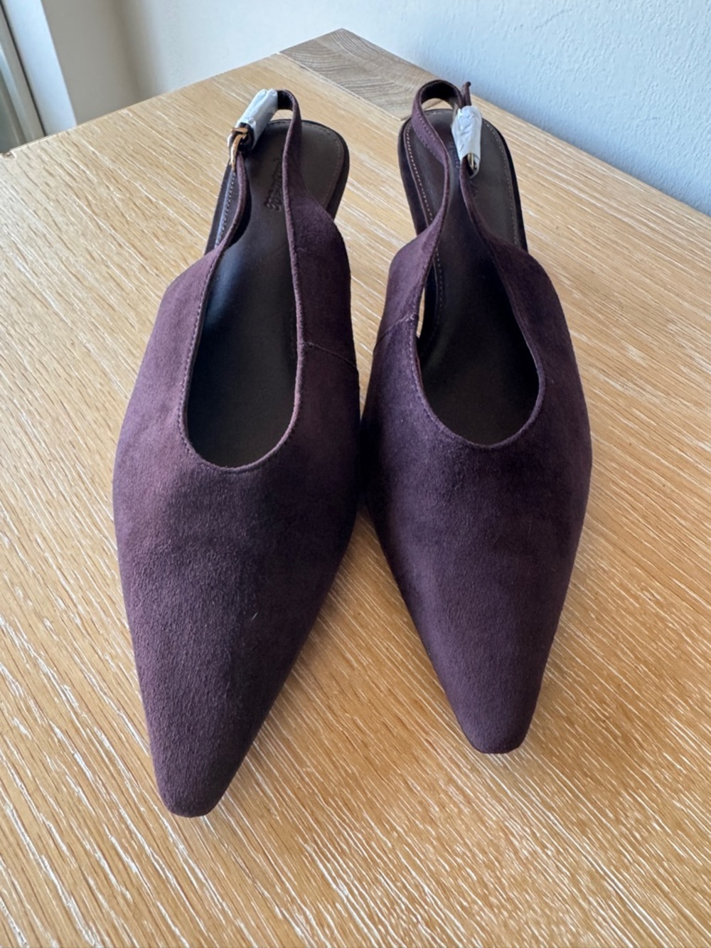 NWOB! MADEWELL Women's Emilie Slingback Pump Chocolate Raisin Suede 10 Brown - Picture 9 of 16
